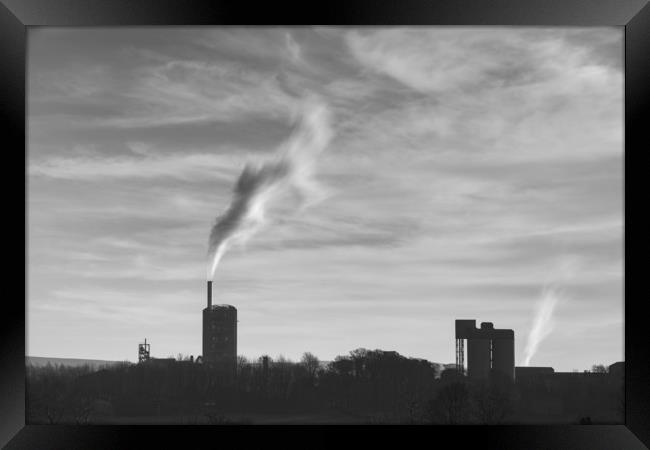 Clitheroe cement works Framed Print by Tony Higginson