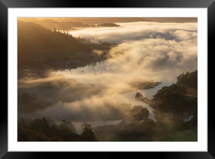 Ambleside and the river Rothay Framed Mounted Print by Tony Higginson