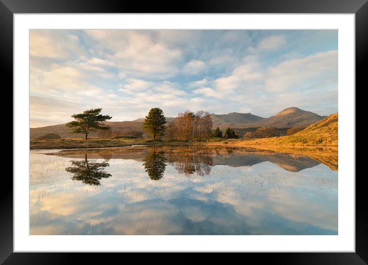 Kelly Hall Tarn and the old man of Coniston Framed Mounted Print by Tony Higginson