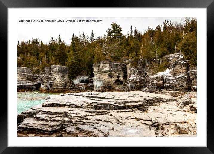 The Grotto, Tobermory Ontario Framed Mounted Print by Kaleb Kroetsch
