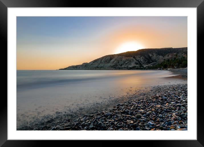 Aphrodite Beach, Cyprus Framed Mounted Print by James Daniel