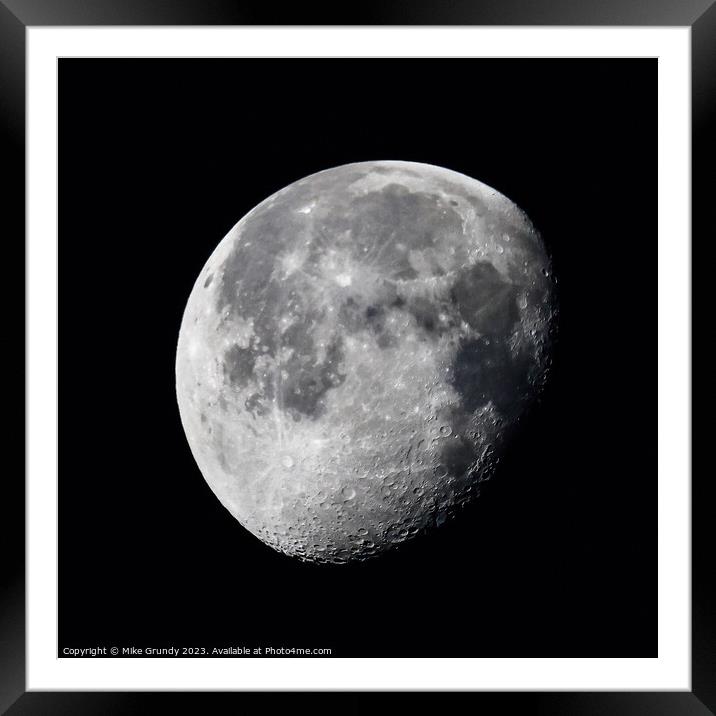 Pre-dawn Moon Framed Mounted Print by Mike Grundy