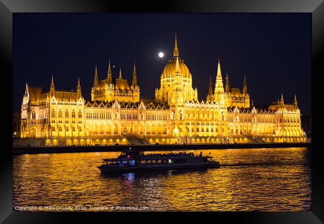 Hungarian Parliament Building Framed Print by Mike Grundy