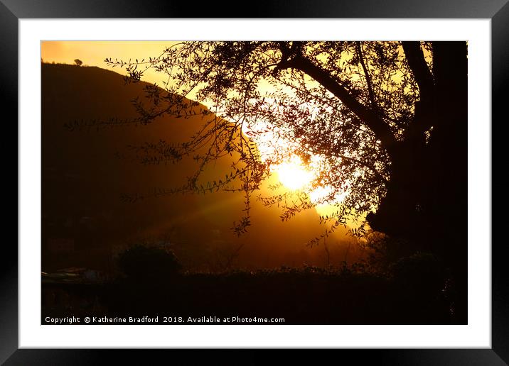 Sunrise in Sorrento  Framed Mounted Print by Katherine Bradford