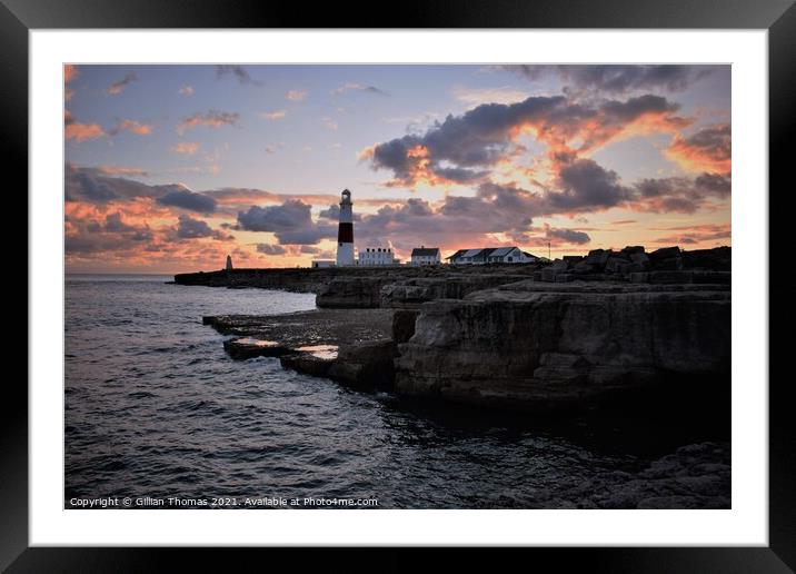 Portland Bill Sunset  Framed Mounted Print by Gillian Thomas