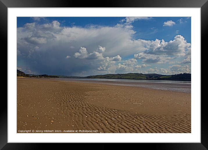 Stretch of Llansteffen beach in Carmarthenshire Framed Mounted Print by Jenny Hibbert