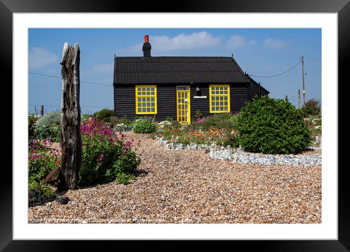 Prospect cottage in Dungeness Kent Framed Mounted Print by Jenny Hibbert