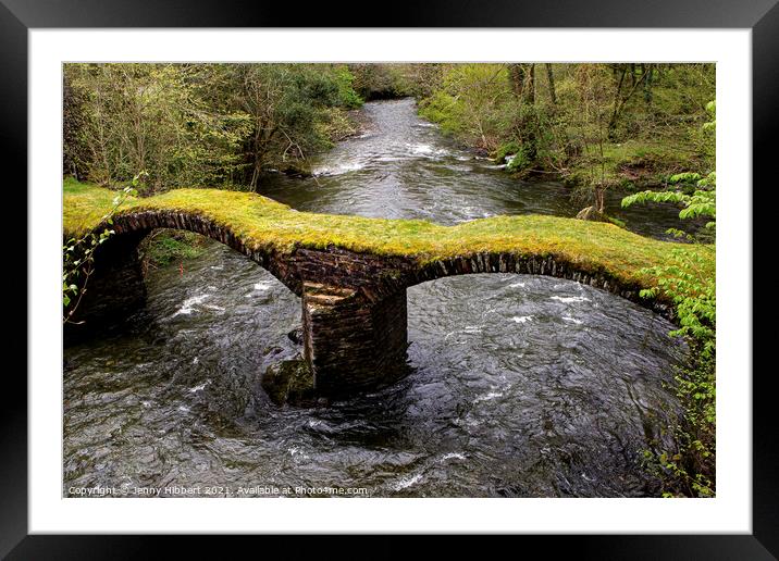 Pont Minllyn a packhorse bridge in Gwynedd Wales Framed Mounted Print by Jenny Hibbert