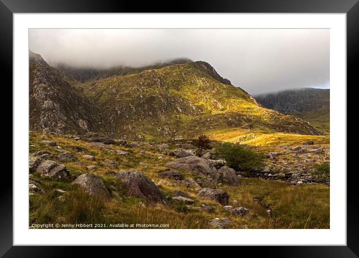 Cwm Idwal mountains North Wales Framed Mounted Print by Jenny Hibbert