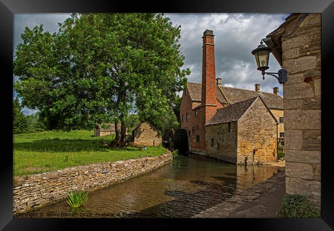 Water Mill at Lower Slaughter Cotswolds Framed Print by Jenny Hibbert