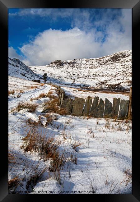 Cwmorthin slate quarry walk Snowdonia National Park Framed Print by Jenny Hibbert