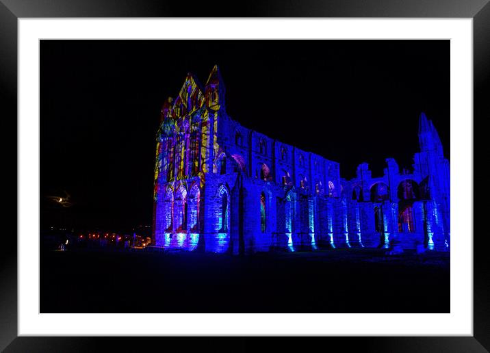 Halloween at Whitby Abbey Framed Mounted Print by Jenny Hibbert