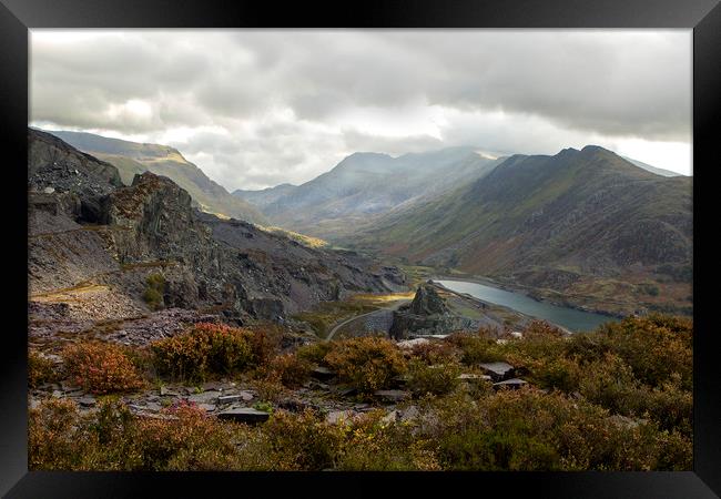 Slate Quarry Dinorwig, North Wales Framed Print by Jenny Hibbert