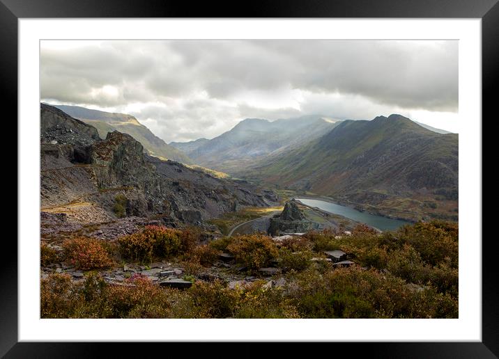 Slate Quarry Dinorwig, North Wales Framed Mounted Print by Jenny Hibbert
