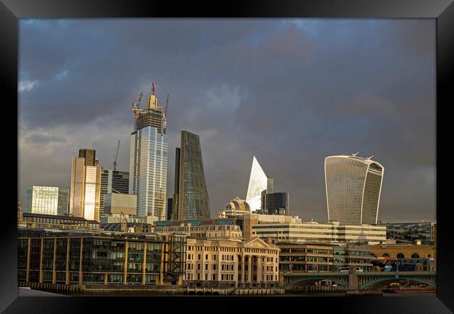 London city scape Framed Print by Jenny Hibbert