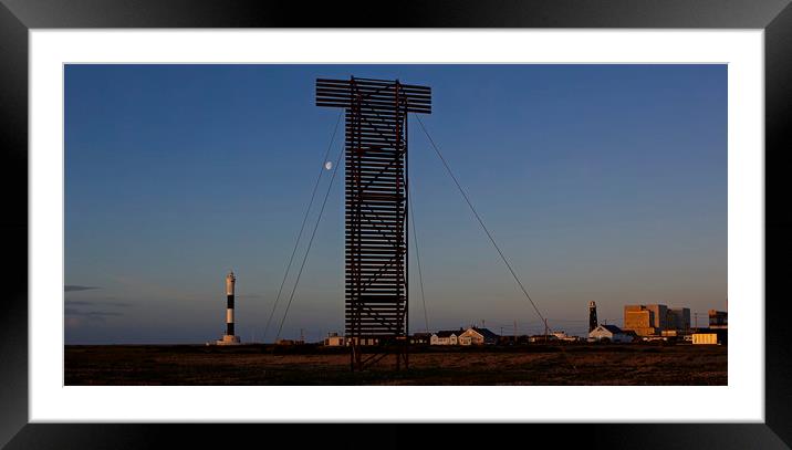Dungeness lighthouses at dawn Framed Mounted Print by Jenny Hibbert