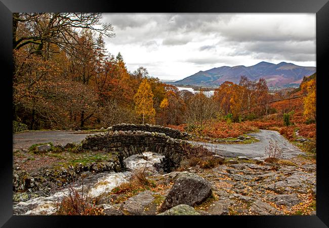 Full View of Ashness bridge Framed Print by Jenny Hibbert