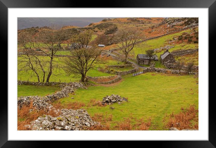 North Wales landscape near Barmouth Framed Mounted Print by Jenny Hibbert