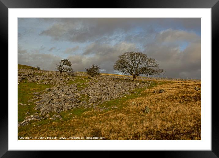 On top of Ystradfellte in the Brecon beacons Framed Mounted Print by Jenny Hibbert