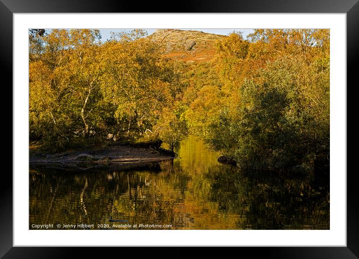 Llyn Padarn lake at the foot of Snowdon Llanberis Framed Mounted Print by Jenny Hibbert