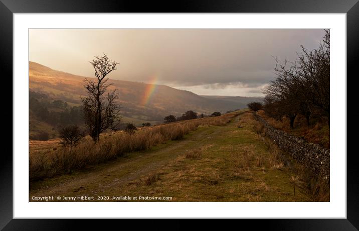 Drovers way near Storey arms Brecon beacons in the Framed Mounted Print by Jenny Hibbert