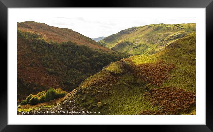 Hills in Wales near Elan Valley Framed Mounted Print by Jenny Hibbert