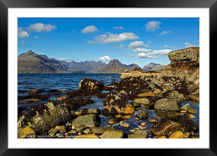 Elgol on the shores of Loch Scavaig Framed Mounted Print by Jenny Hibbert