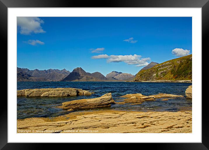 Looking across to the Cuillins from Elgol Framed Mounted Print by Jenny Hibbert