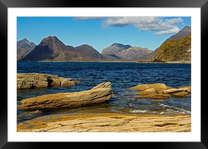 Cuillins from the Loch Scavaig in Elgol Framed Mounted Print by Jenny Hibbert