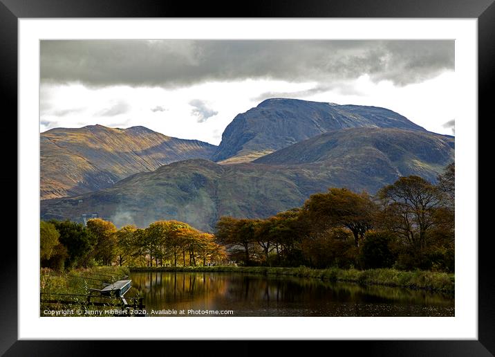 Ben Nevis taken from Corpach Framed Mounted Print by Jenny Hibbert