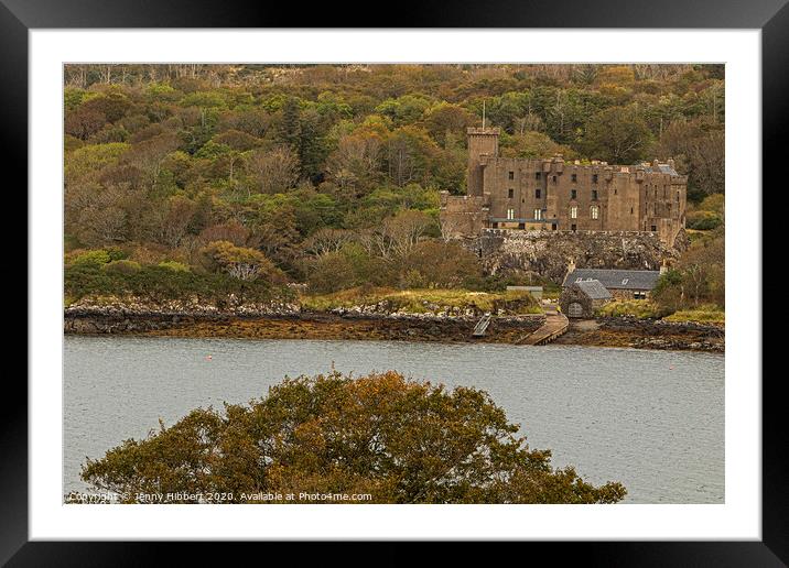 Dunvegan castle overlooking Loch Dunvegan Isle of Skye Framed Mounted Print by Jenny Hibbert