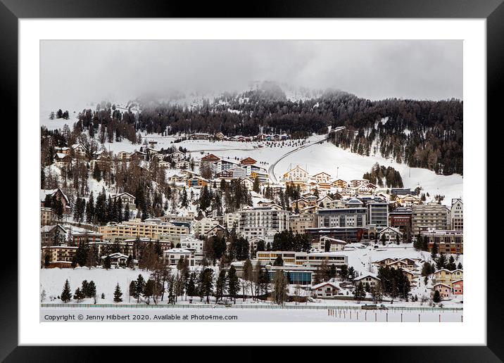 St Moritz, Switzerland Framed Mounted Print by Jenny Hibbert
