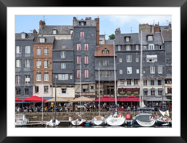 Boats in Honfleur harbour Framed Mounted Print by Brigitte Whiteing
