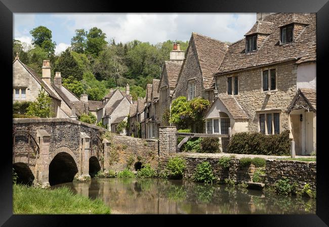 Castle Combe Village Cotswolds Framed Print by Brigitte Whiteing