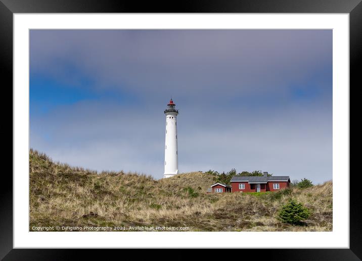Lyngvid Fyr Lighthouse Framed Mounted Print by DiFigiano Photography