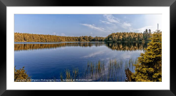 Tonnersjo Lake Panorama Framed Mounted Print by DiFigiano Photography