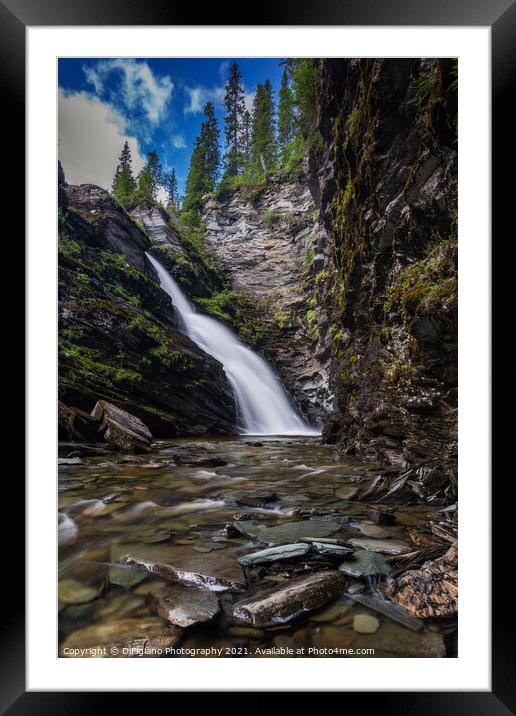 Brakkafallet Falls Framed Mounted Print by DiFigiano Photography