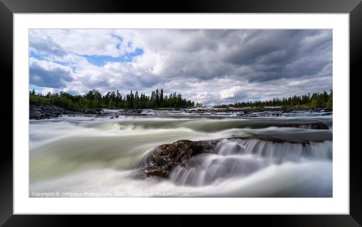 Trappstegsforsen Cascades Framed Mounted Print by DiFigiano Photography