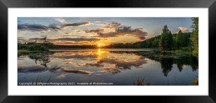 Enovesi Lake Sunset Framed Mounted Print by DiFigiano Photography