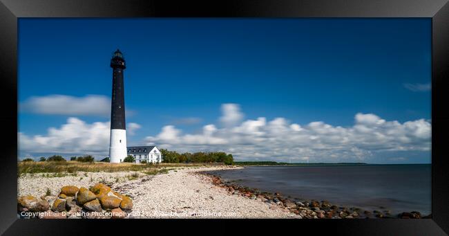 Sorve Lighthouse Panorama Framed Print by DiFigiano Photography