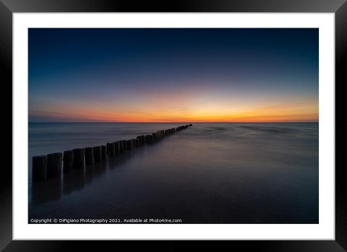 Sunset at Preilos Beach Framed Mounted Print by DiFigiano Photography