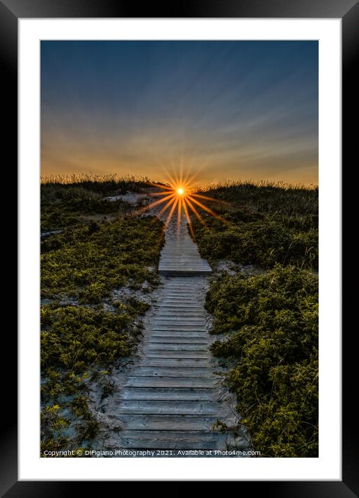 Sunset at the Beach Framed Mounted Print by DiFigiano Photography