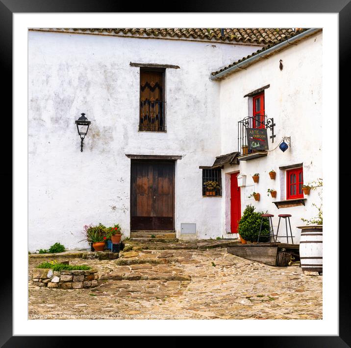 Castellar Town Square Corner Framed Mounted Print by DiFigiano Photography