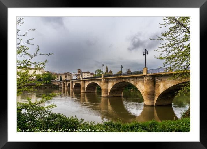 Logrono Riverside Framed Mounted Print by DiFigiano Photography