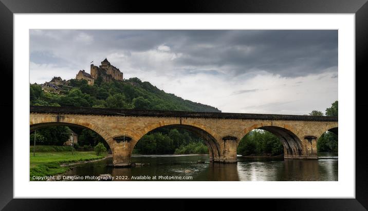 Castelnaud-la-Chapelle and the Dordogne River Framed Mounted Print by DiFigiano Photography