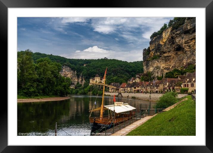 La Roque-Gageac and the Dordogne River  Framed Mounted Print by DiFigiano Photography