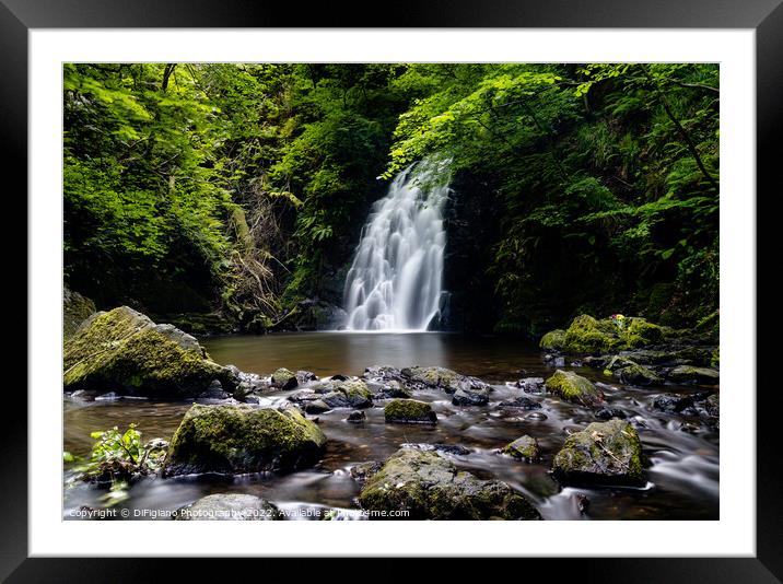Glenoe Falls Framed Mounted Print by DiFigiano Photography