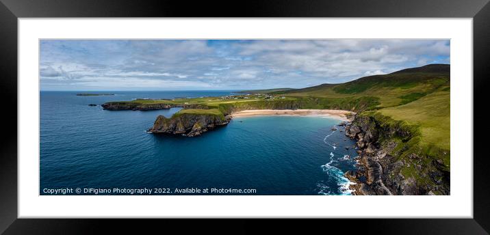 Malin Beg Panorama Framed Mounted Print by DiFigiano Photography