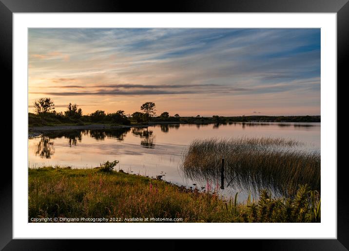 Lough Melvin Sunset Framed Mounted Print by DiFigiano Photography
