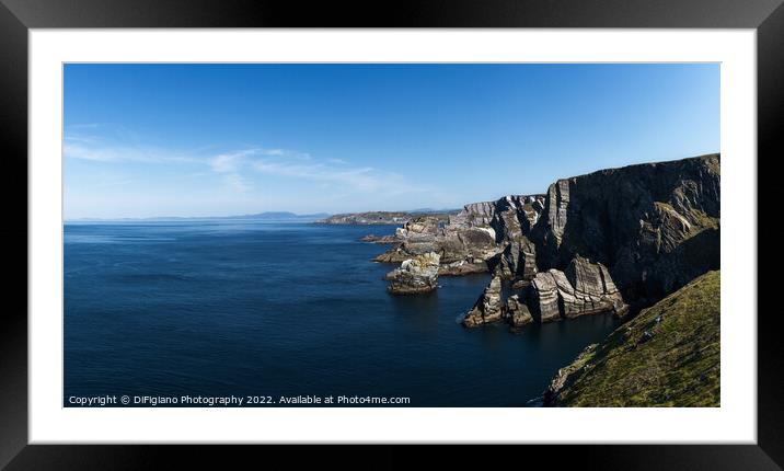 The Cliffs of Mizen Framed Mounted Print by DiFigiano Photography
